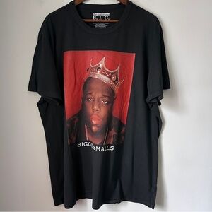American Eagle Outfitters Black Tee Red Graphic Notorious BIG Biggie Smalls